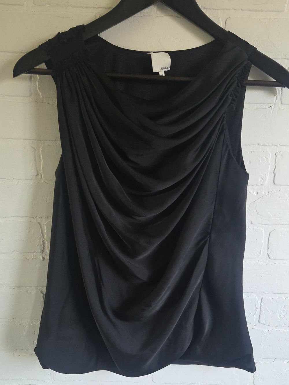 3.1 Phillip Lim Black Sleeveless Cowl Top